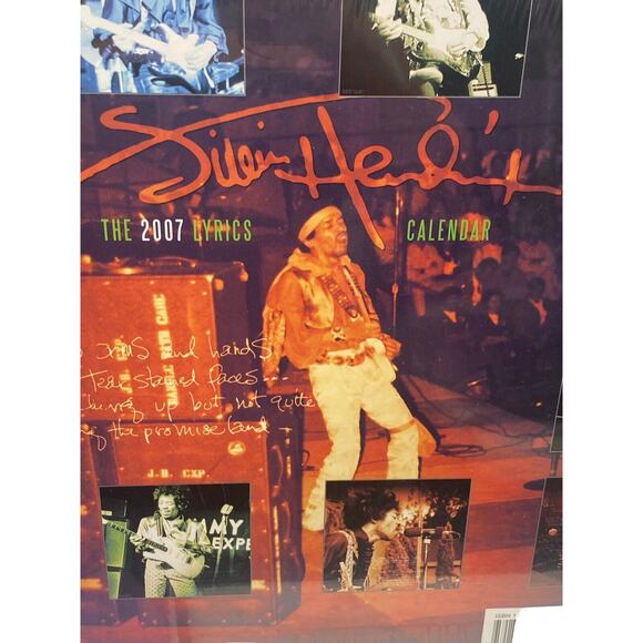 Authentic Jimi Hendrix Wall Calendar 2007 New Sealed Collectors Item Memorabilia - Picture 5 of 5